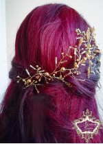 Абитуриентско украшение за коса в златно- Belle Epoque -Gold Branch